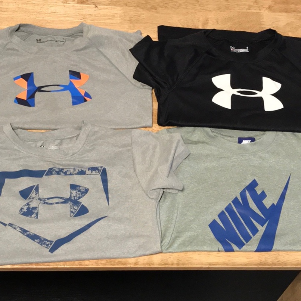 ❤️ Bundle of 4️⃣. NIKE AND UNDERARMOUR TSHIRTS.